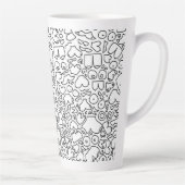 Fungerend volwassen borstpatroon latte mok (Rechts)