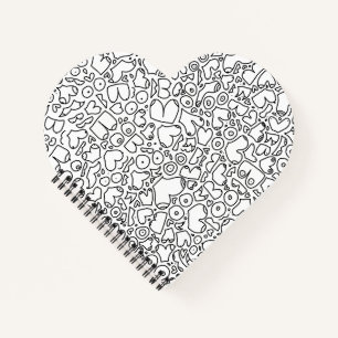 Fungerend volwassen borstpatroon notitieboek