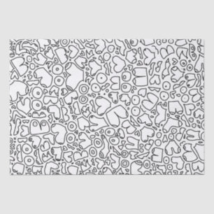 Fungerend volwassen borstpatroon tissuepapier