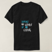Fungerende steun voor vrouwen in codeontwerp-cadea t-shirt (Design voorkant)