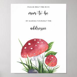 Fungi baby shower - Help de Drukke Moeder-to-Be Poster