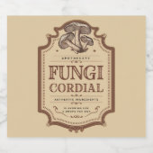 Fungi Cordial Label Sticker (Enkel label)