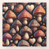 Fungi Family Glazen Onderzetter (Voorkant)