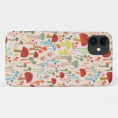 Fungi Forest Beige iPhone case (Achterkant (horizontaal))