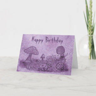 Fungi Meadow Birthday Card Kaart