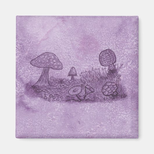 Fungi Meadow Magnet Magneet (Voorkant)
