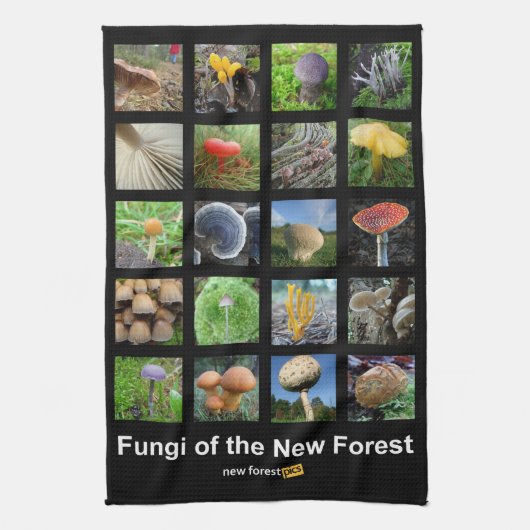Fungi van de New Forest Teatowel Theedoek (Verticaal)