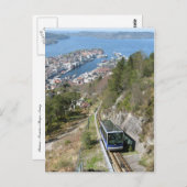 Funiculaire à Bergen Carte postale (Devant / Derrière)