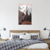 Funiculaire Le Brevent Cable Car Poster Canvas Afdruk (Insitu (Slaapkamer))