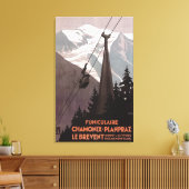 Funiculaire Le Brevent Cable Car Poster Canvas Afdruk (Insitu (Woonkamer))