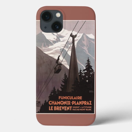 Funiculaire Le Brevent Cable Car Poster Case-Mate iPhone Case (Achterkant)