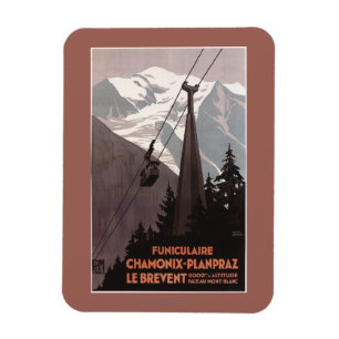 Funiculaire Le Brevent Cable Car Poster Magneet