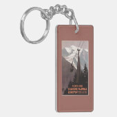 Funiculaire Le Brevent Cable Car Poster Sleutelhanger (Voorkant Links)