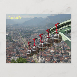 Funicular Over Grenoble, Frankrijk. Briefkaart