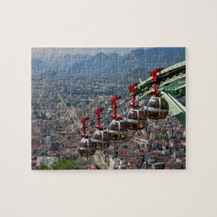 Funicular Over Grenoble, Frankrijk Legpuzzel