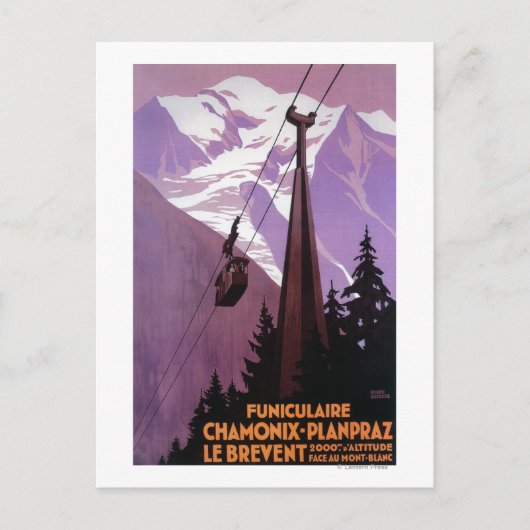 Funicular Railway to Brevent Mt. Briefkaart (Voorkant)