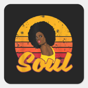 Funk Afro Disco Soul Vierkante Sticker