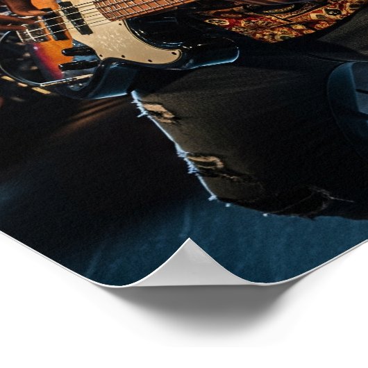 funk basspeler poster (Hoek)