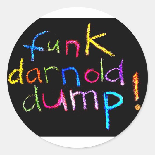funk darnold dump Jeff Hankamer Artjunkhaus Comic Ronde Sticker (Voorkant)