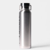Funk | Fun oom Custom Name Modern Chrome Water Waterfles (Achterkant)