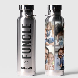Funk | Fun oom Custom Name Modern Chrome Water Waterfles