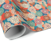 Funk Retro Middle Century Kerstmis Cadeaupapier (Rol Hoek)