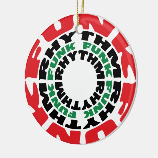 Funk Rhythm Funk Rhythm Keramisch Ornament (Links)