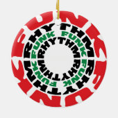 Funk Rhythm Funk Rhythm Keramisch Ornament (Achterkant)