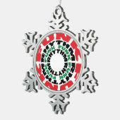 Funk Rhythm Funk Rhythm Tin Sneeuwvlok Ornament (Rechts)