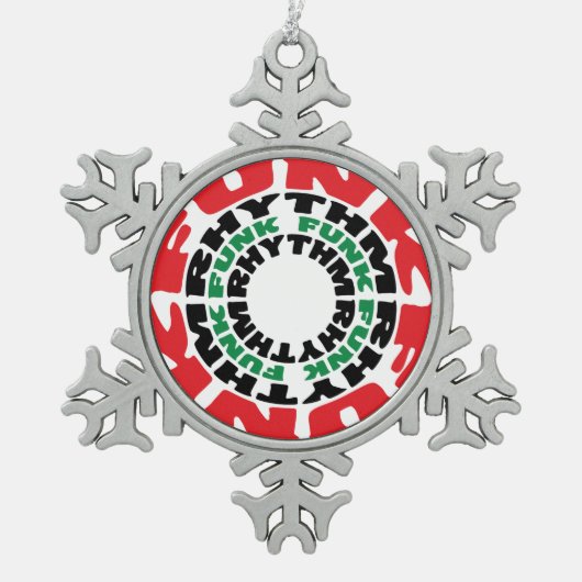 Funk Rhythm Funk Rhythm Tin Sneeuwvlok Ornament (Voorkant)