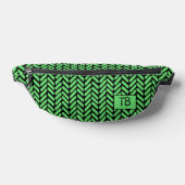 Funk Vert Clair Chevron Monogramme Initiales (Poser)
