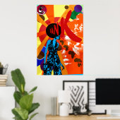 Funkart Funk cadeaux de style poster vintage rétro (Bureau à domicile)