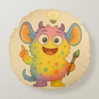 Funkel Kissen – Das kreative ADHS-Monster Rond Kussen