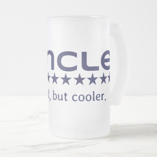 Funkel: Zoals papa maar koeler. Matglas Bierpul (Voorkant rechts)