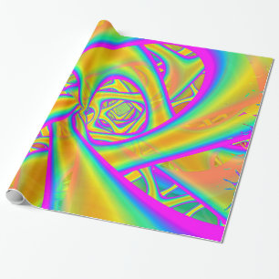 Funkidelic Dichroic Fused Glass Fractal Cadeaupapier