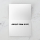 Funkkanker ondersteunend Wenskaart Kaart (Binnen)