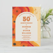 Funky 1970 50e anniversaire de Mariage Invitation (Debout devant)