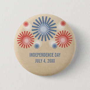 Funky 4 juli Fireworks Button