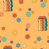 Funky 60s Handdoek Eclectische Boho Bad Statement