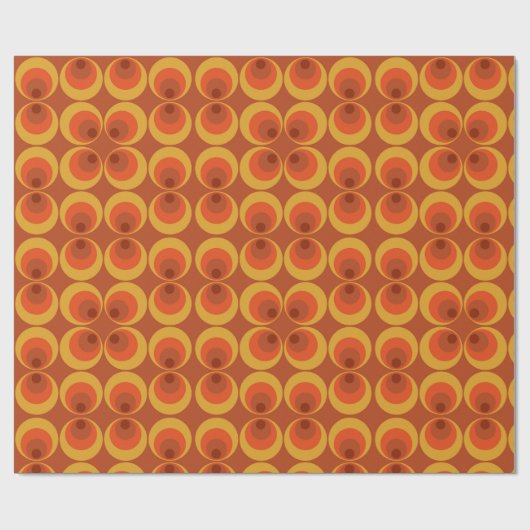 Funky 70s Retro Circle Print for Groovy Gifting Cadeaupapier (Vlak)