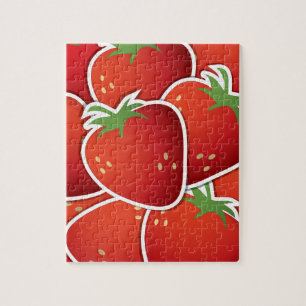 Funky aardbeien legpuzzel