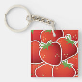 Funky aardbeien sleutelhanger (Voorkant)