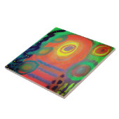 Funky Abstract Acryl Schilderen Tegeltje (Zijkant)