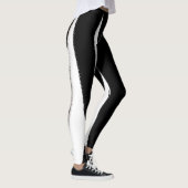Funky Abstract Art Black White Leggings (Rechts)
