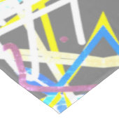 Funky Abstract Art Blue Grey Yellow Tafelkleed (Gekanteld)