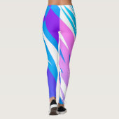 Funky Abstract Art Pastel Pink Paars Leggings (Achterkant)