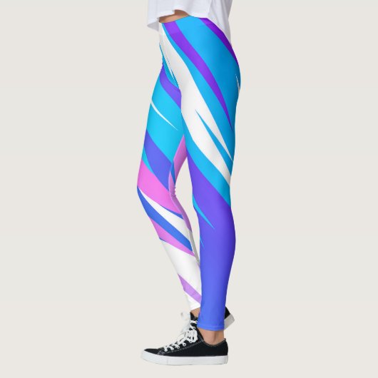 Funky Abstract Art Pastel Pink Paars Leggings (Links)