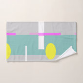 Funky Abstract Art Turquoise Pink Pastel Theme  (Serviette à main)