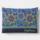 Funky Abstract Blue Floral Pattern Personalized Etui (Voorkant)