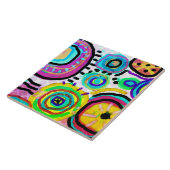 Funky Abstract digitaal schilderen Tegeltje (Zijkant)